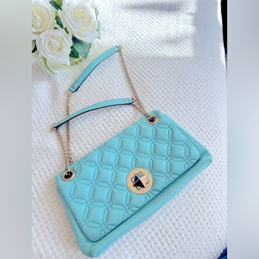 Kate Spade Blue Soft Leather Shoulder Bag $450 (Excellent Condition)